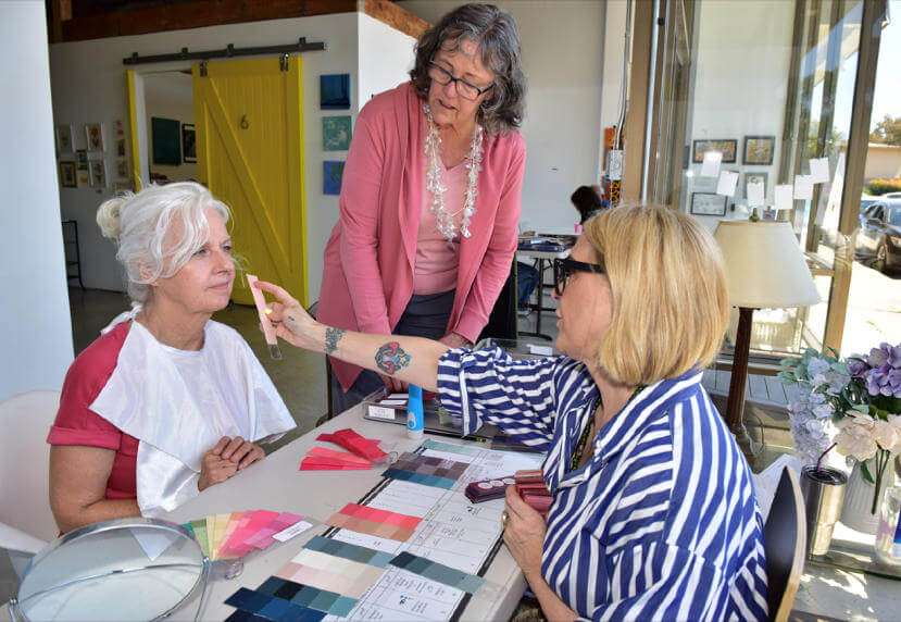 Mary-Lou offering suggestions at a class